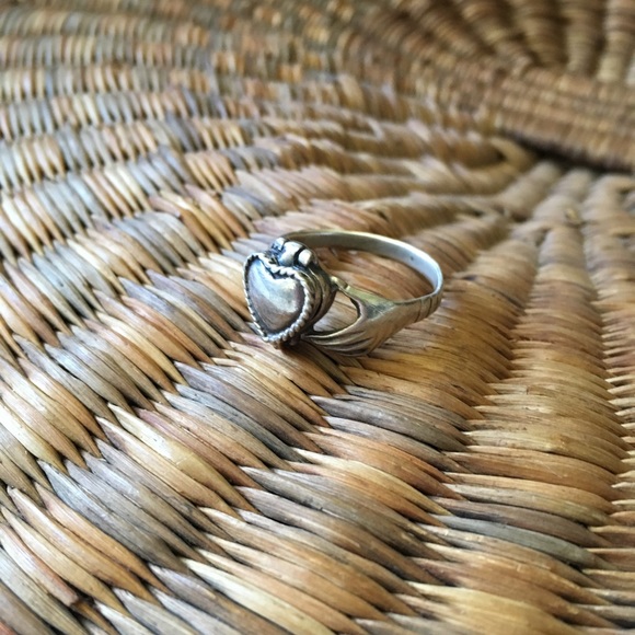 Vintage Jewelry - Vintage Sterling Claddagh Heart Hand Locket Ring